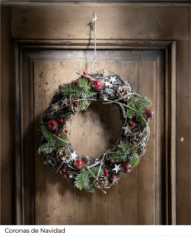 Coronas y centros de mesa de Navidad